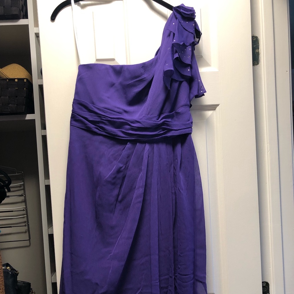 David’s Bridal One Shoulder Cocktail Dress